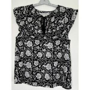 Emerson Fry India Collection Women Size XS Antoinette Flora Top